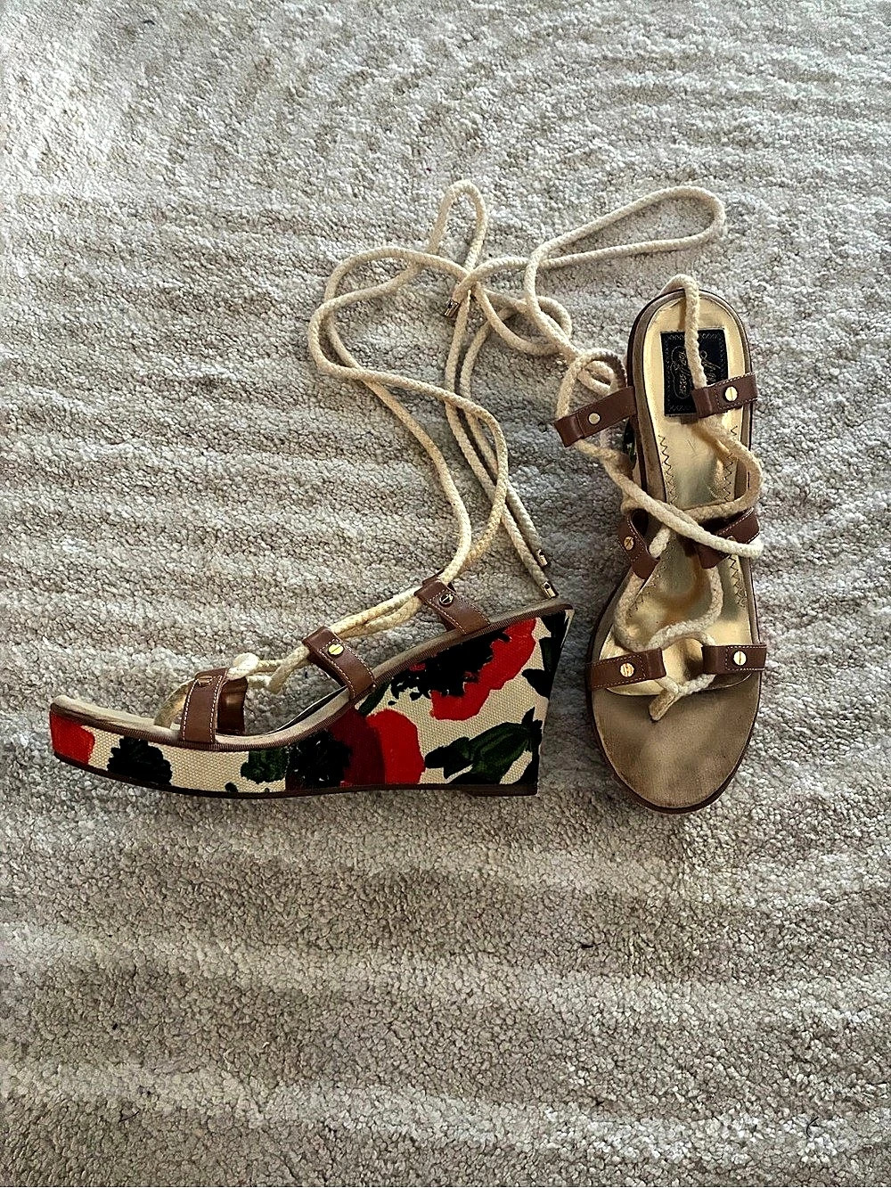 Milly for Sperry Top Sider Southport Ghillie lace up wedge sandals